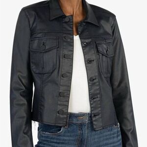 KUT FROM THE KLOTH Faux Leather
Distressed Jacket
